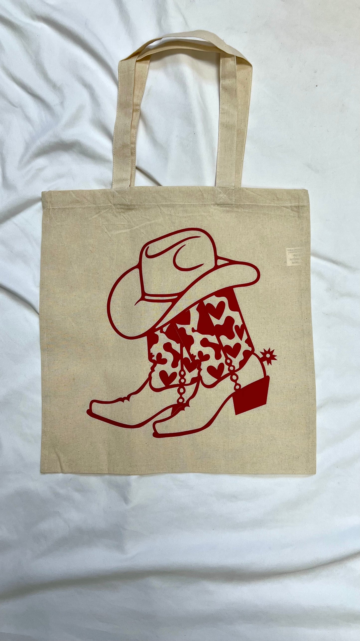 Boots and Hat canvas tote bag