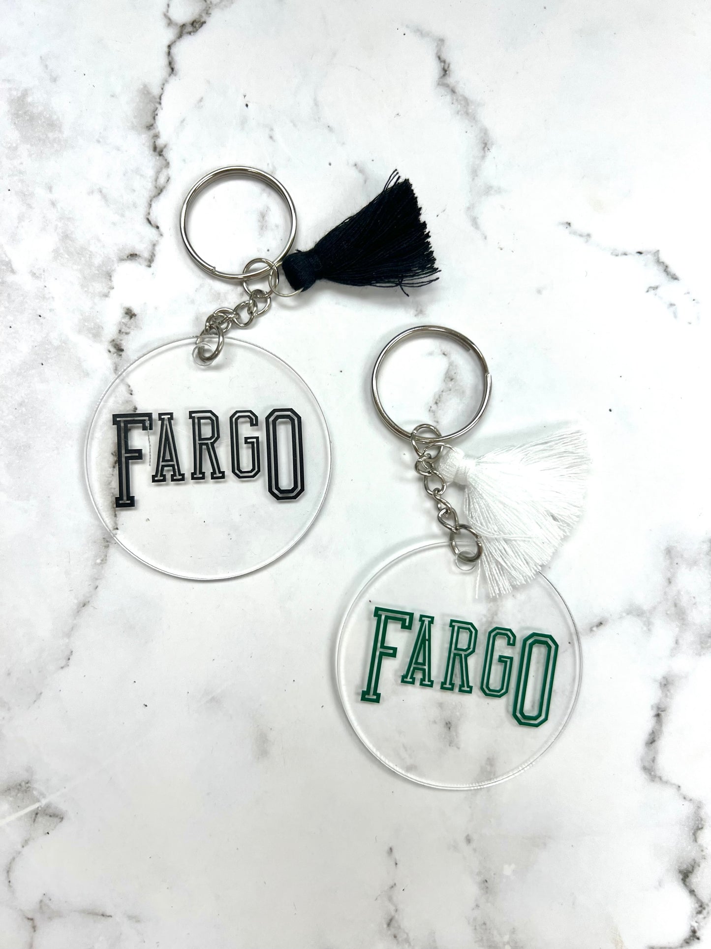 Fargo round keychain