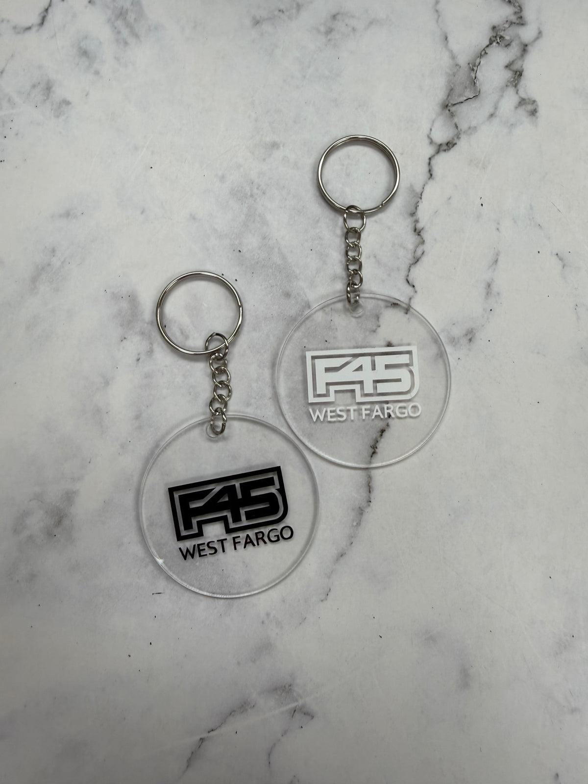 F45 West Fargo Round Keychain
