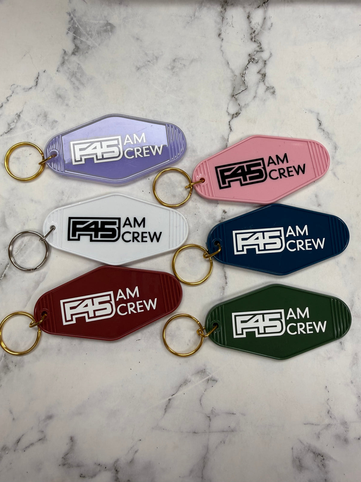 F45 AM CREW Keychain