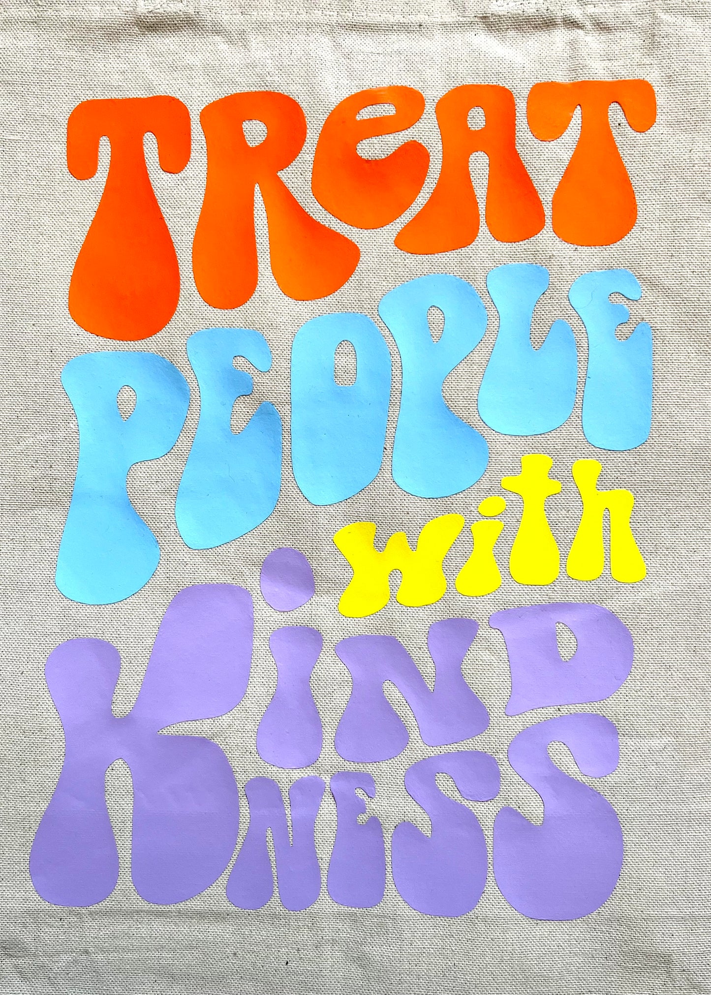 Treat People With Kindness canvas tote bag