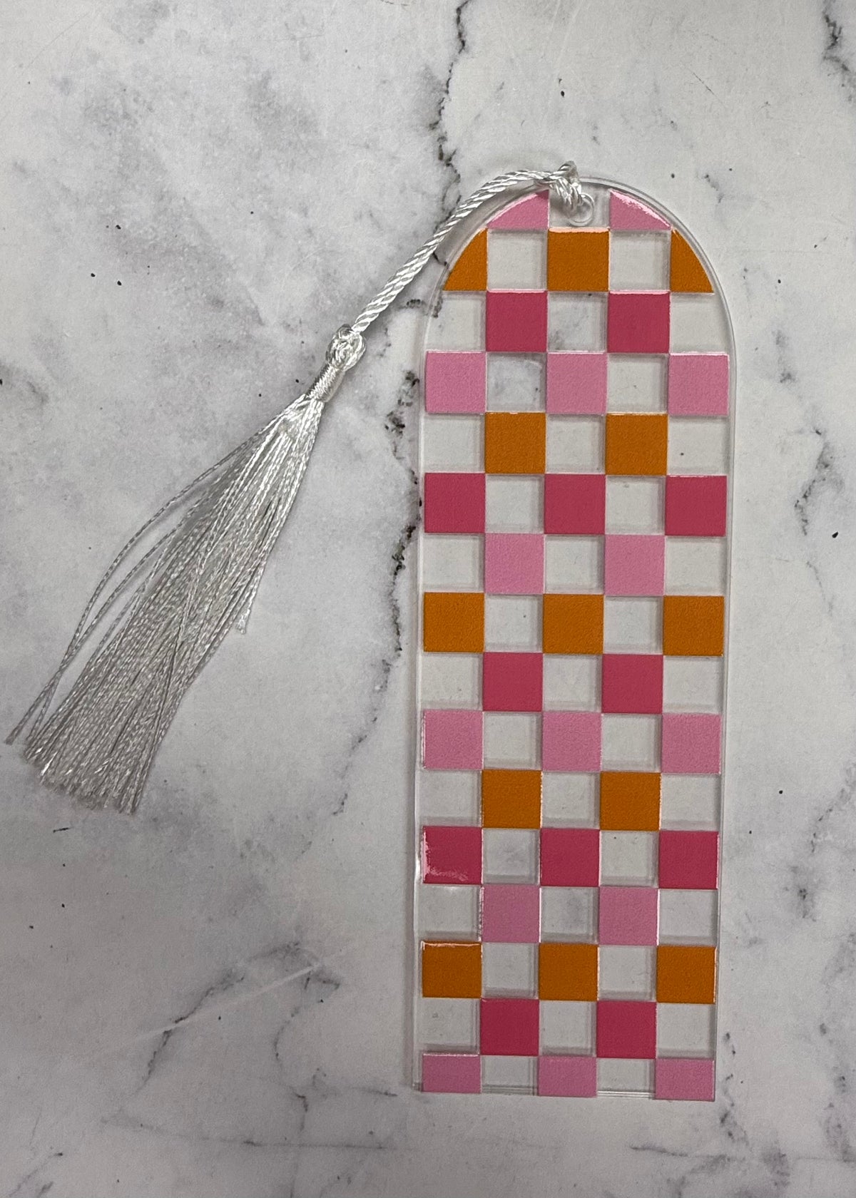 Checker Print - Wide bookmark