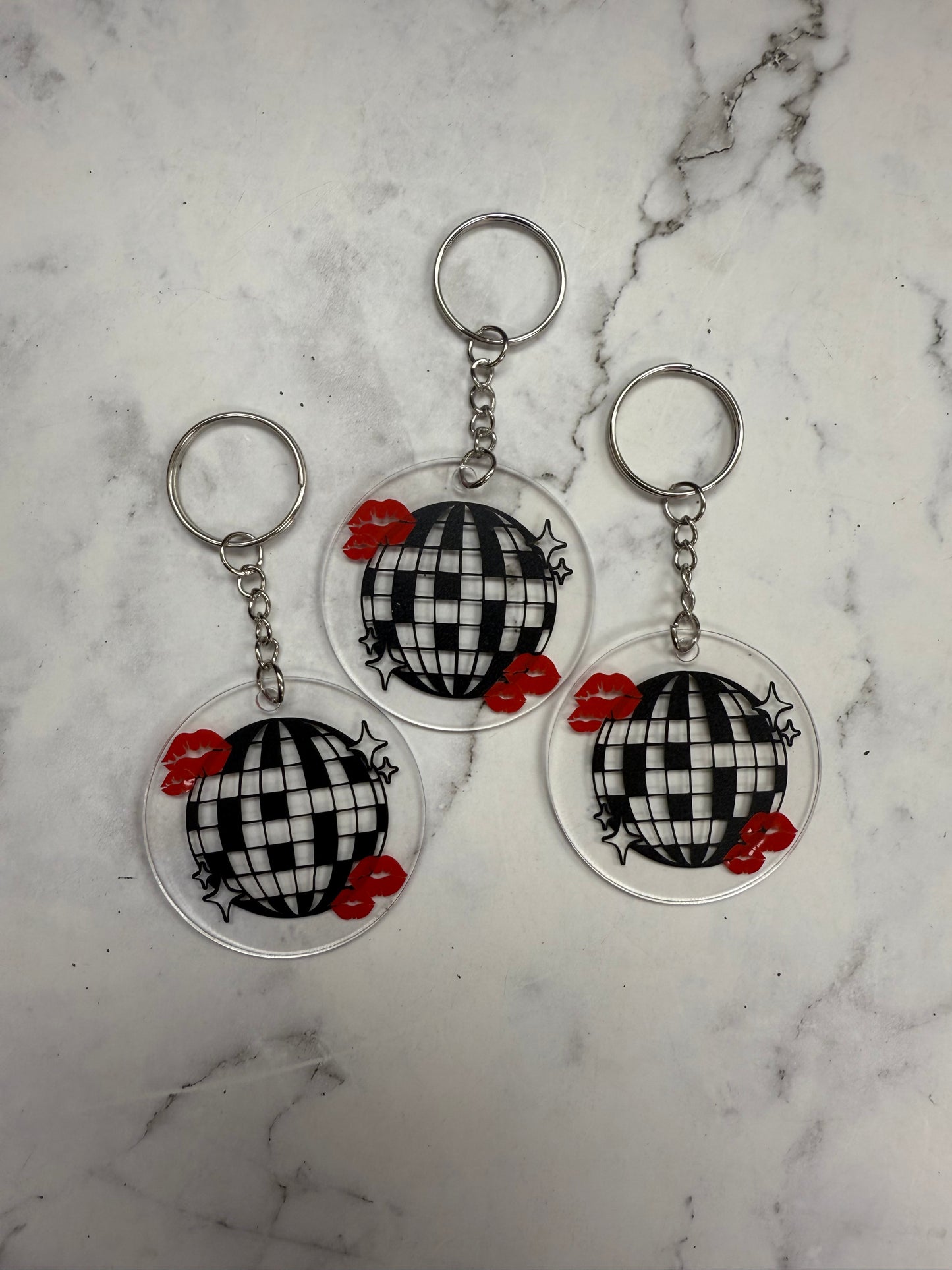 Disco Kiss keychain