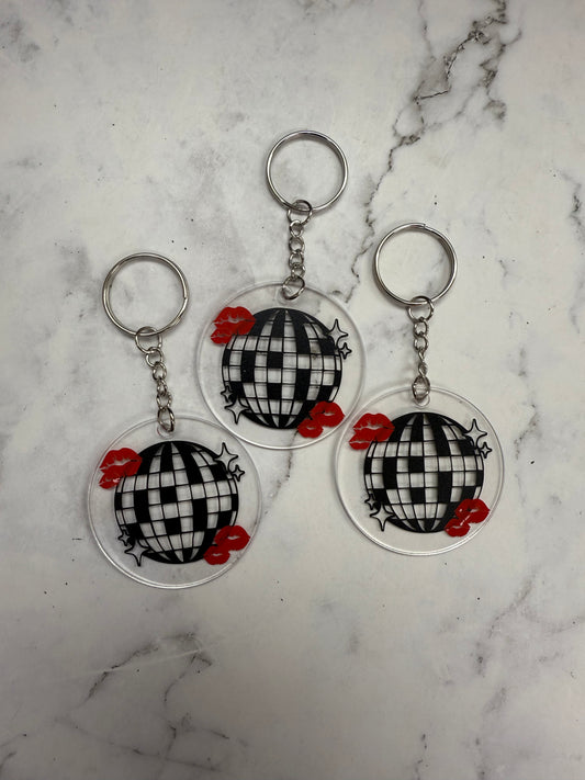 Disco Kiss keychain