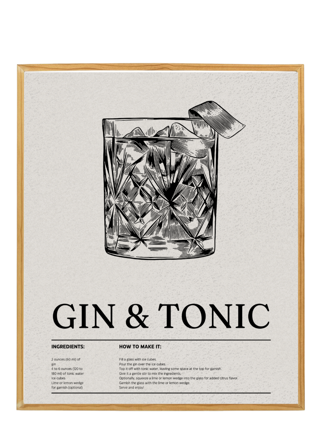 Gin + Tonic - Digital Print