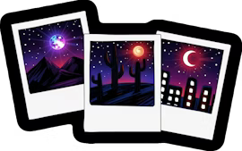 Night Polaroids Sticker