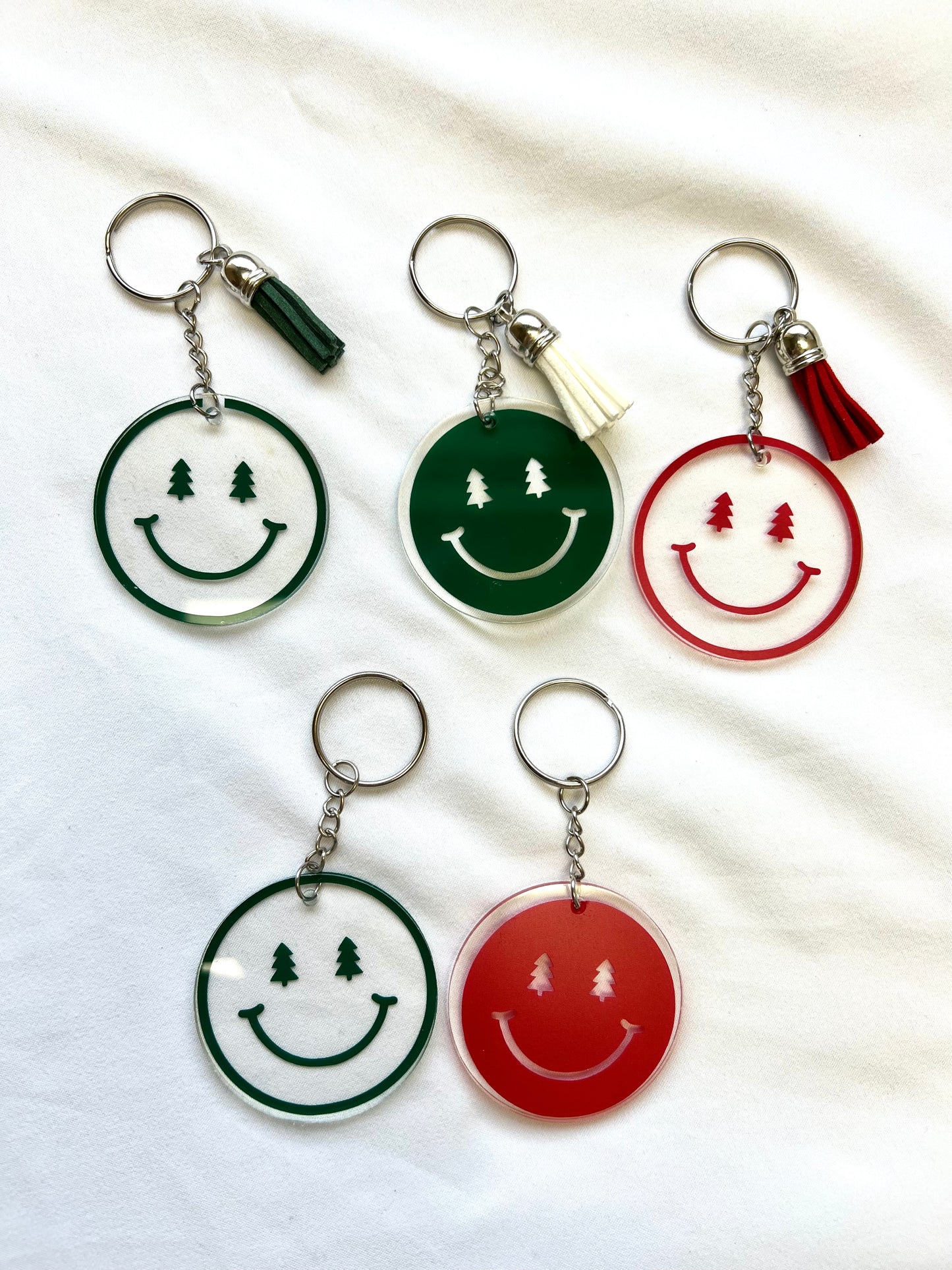 Christmas round keychain