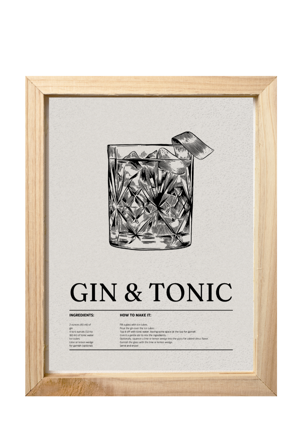 Gin + Tonic - Digital Print