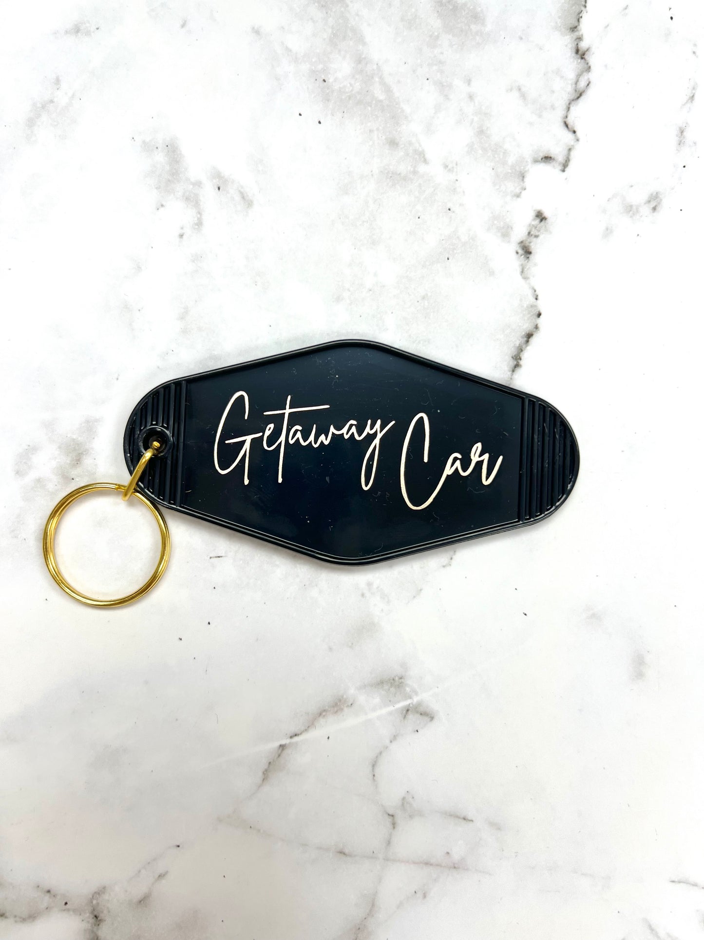 Getaway Car motel style keychain