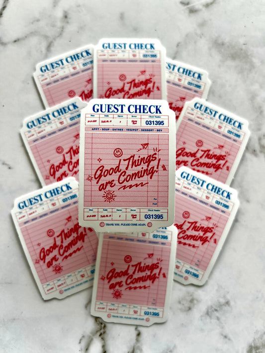 Guest Check Sticker