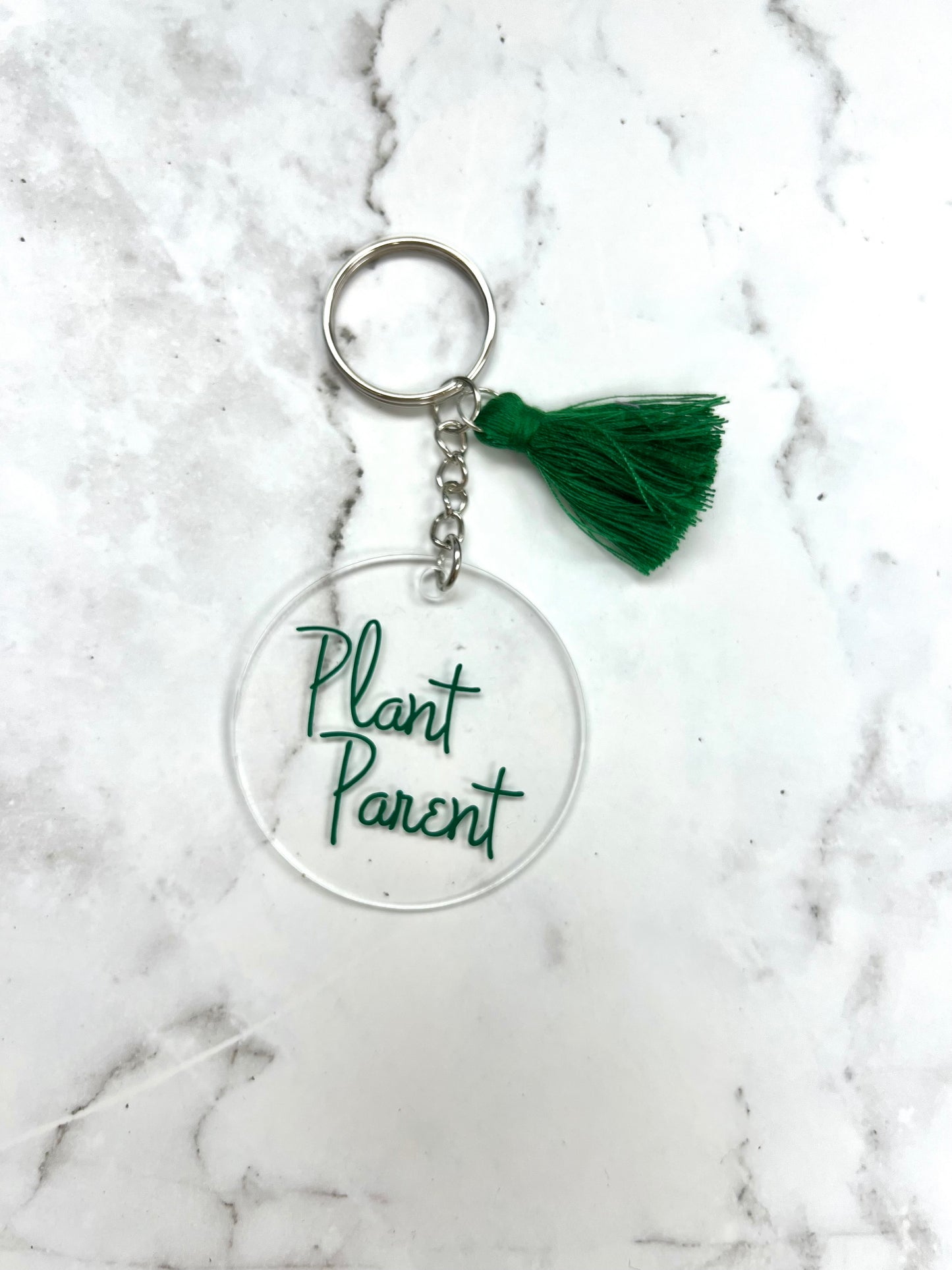 Plant Parent round keychain