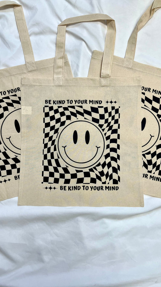 Be Kind to Your Mind canvas tote bag