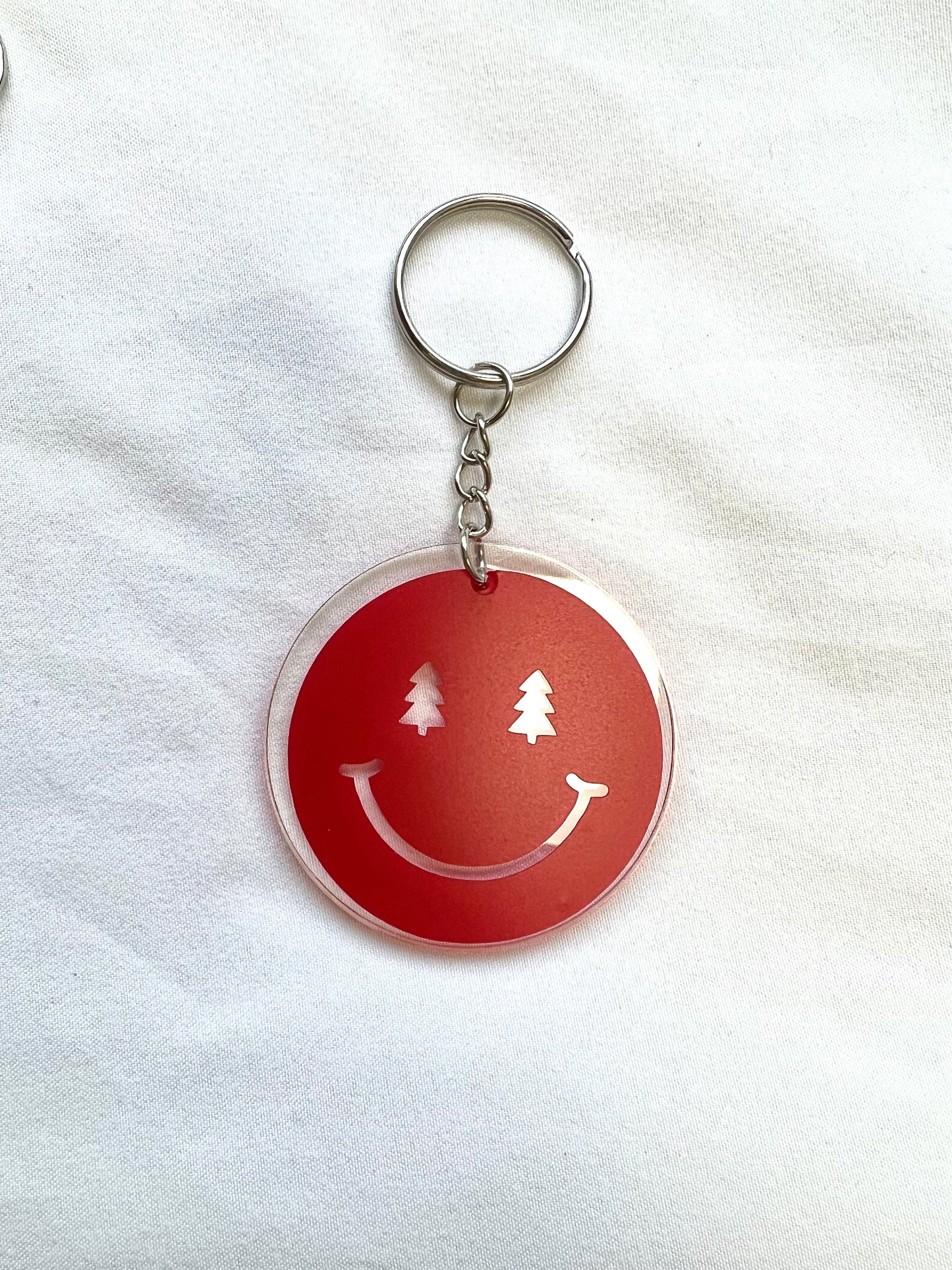 Christmas round keychain