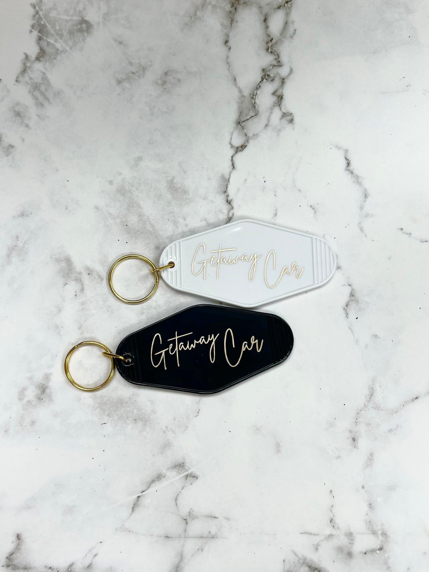 Getaway Car motel style keychain