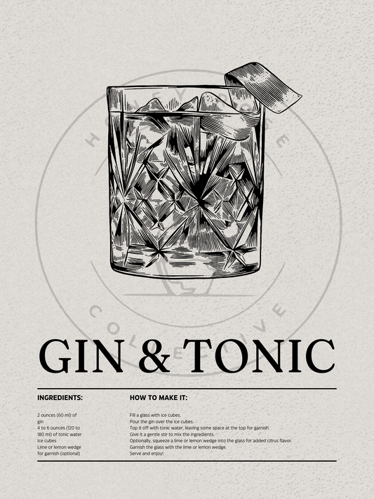 Gin + Tonic - Digital Print