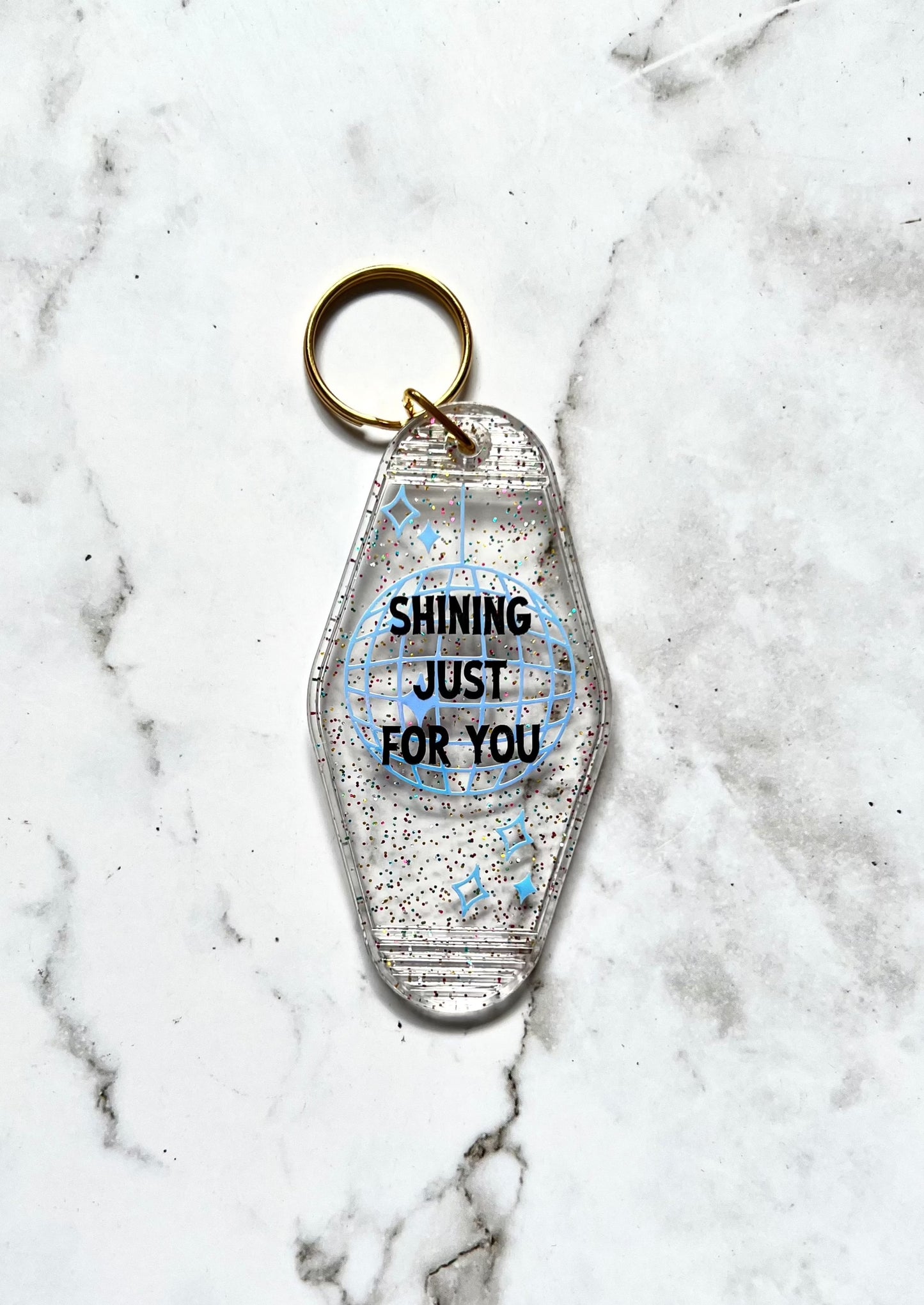 Shining Just For You motel style keychain