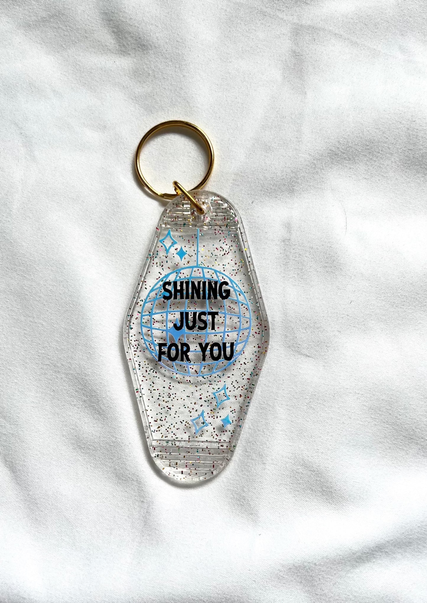 Shining Just For You motel style keychain