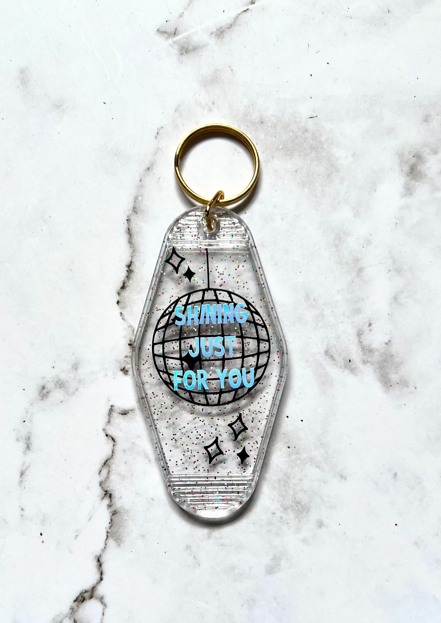 Shining Just For You motel style keychain