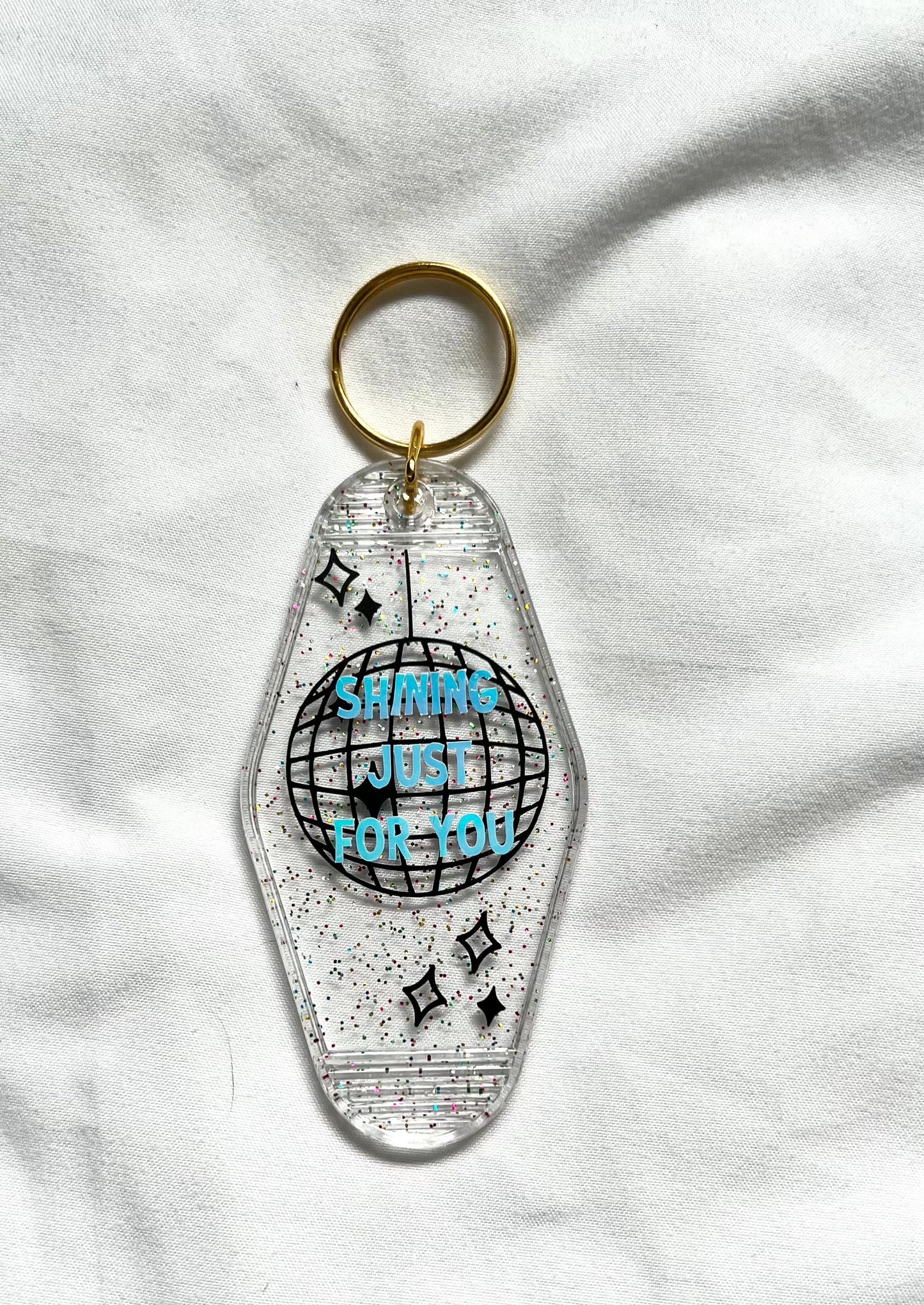 Shining Just For You motel style keychain