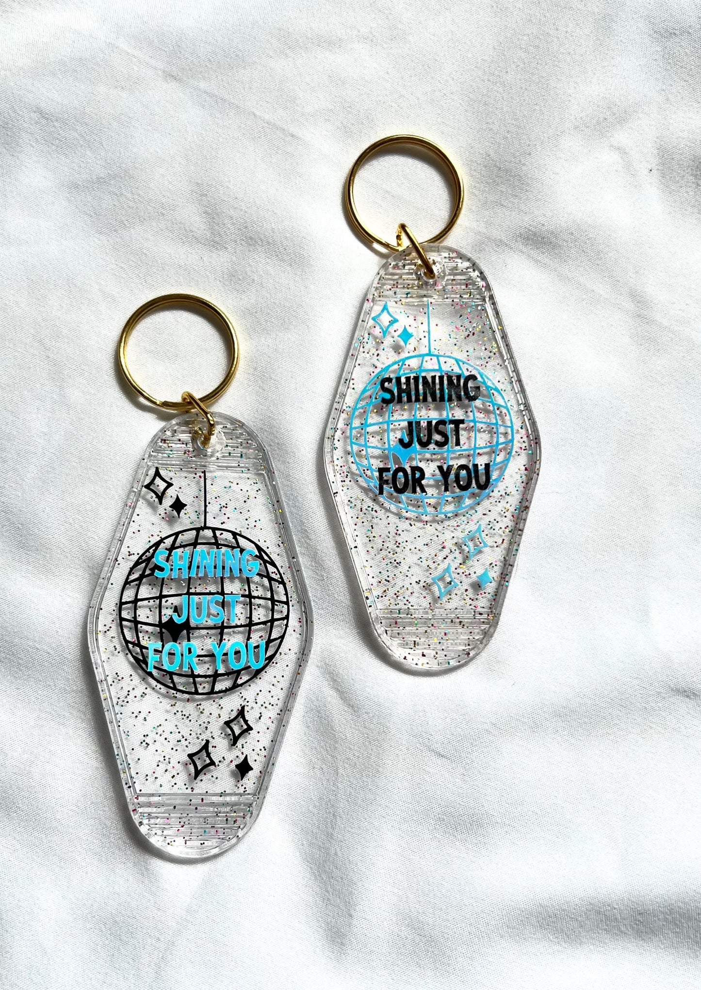 Shining Just For You motel style keychain