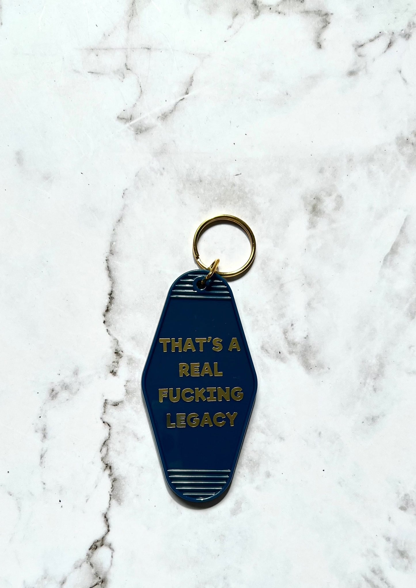 Real F*cking Legacy motel style keychain