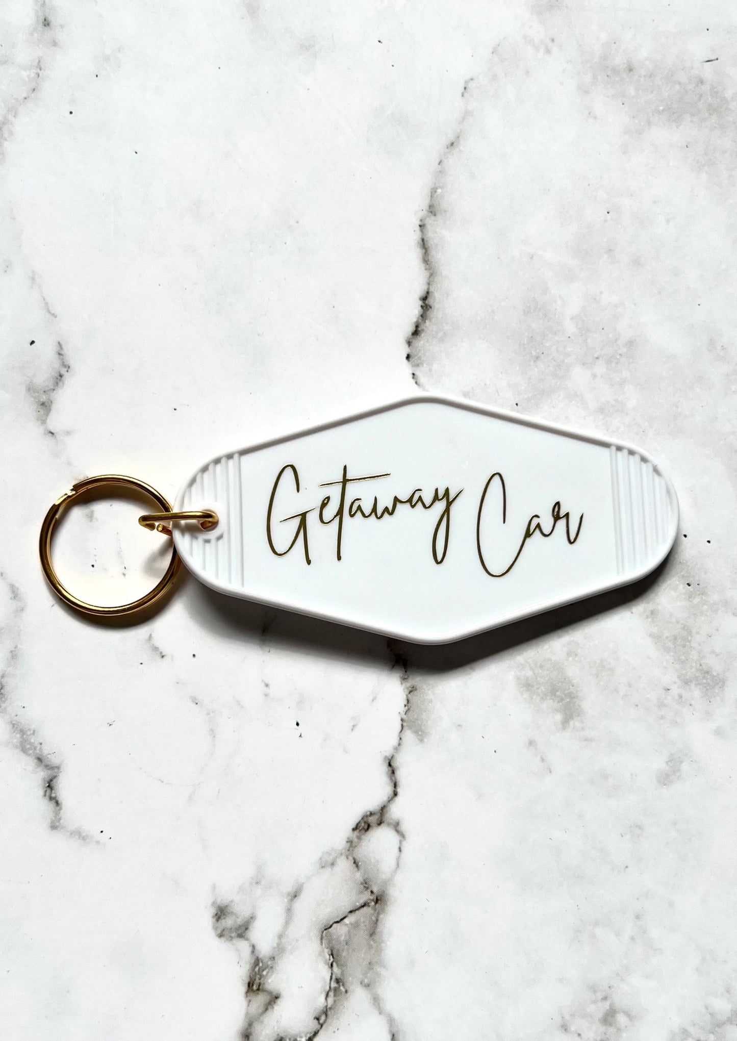 Getaway Car motel style keychain