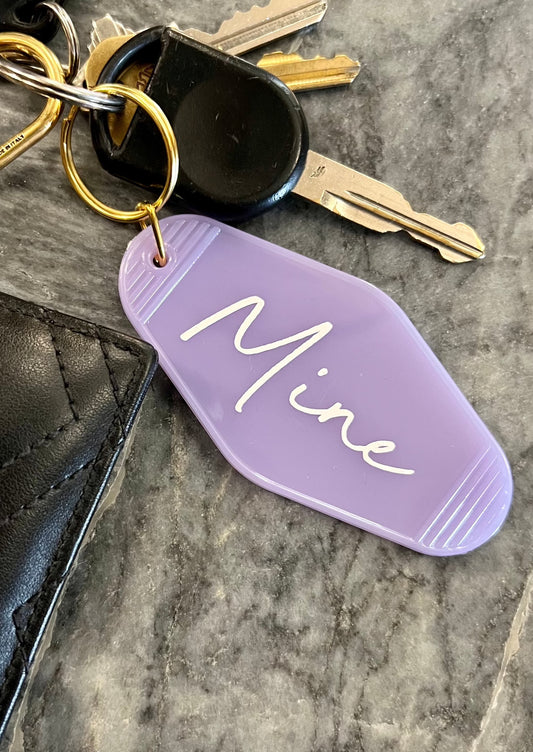 Mine motel style keychain