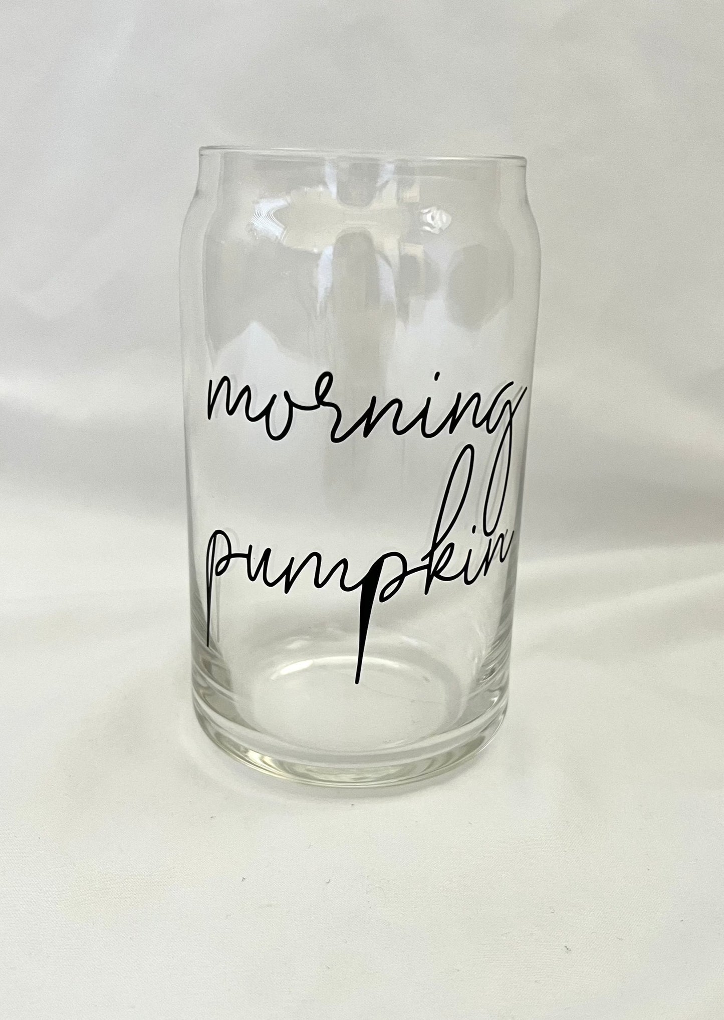 Morning Pumpkin glass cup