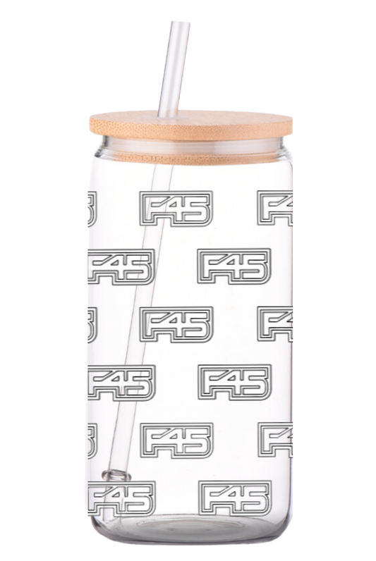 F45 20oz glass cup
