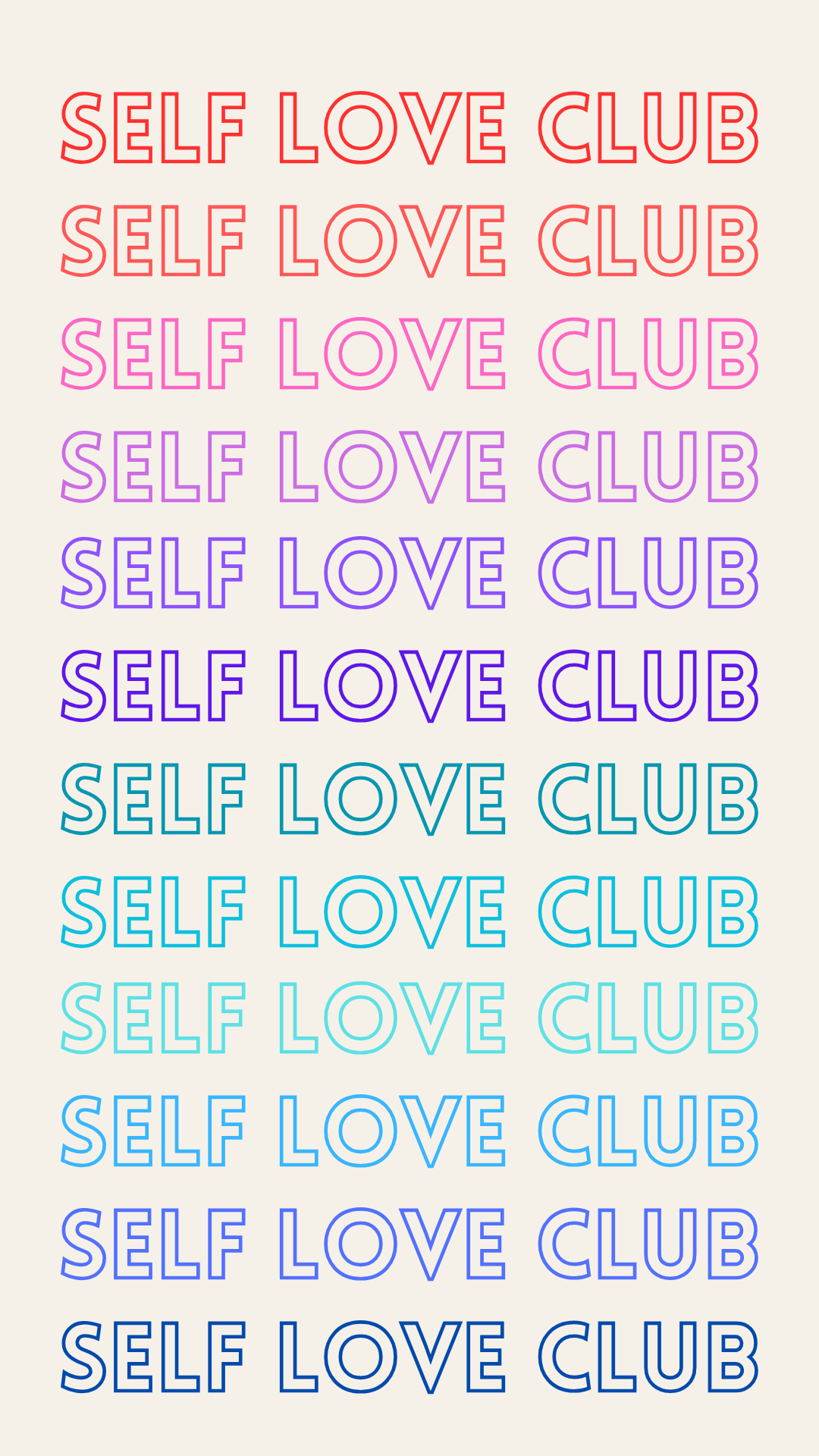 Self Love Club Phone Wallpaper