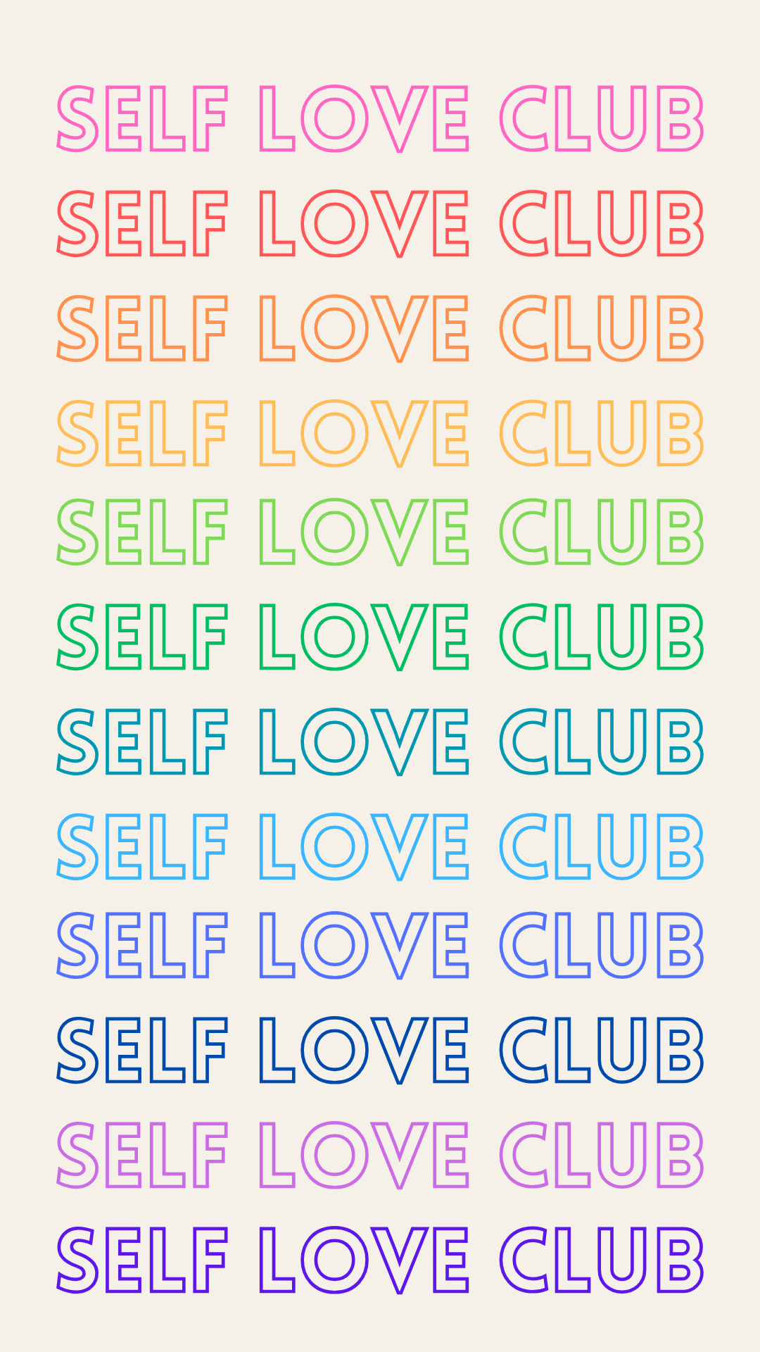 Self Love Club Phone Wallpaper