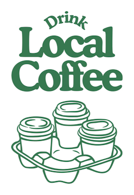 Drink Local Coffee Sticker