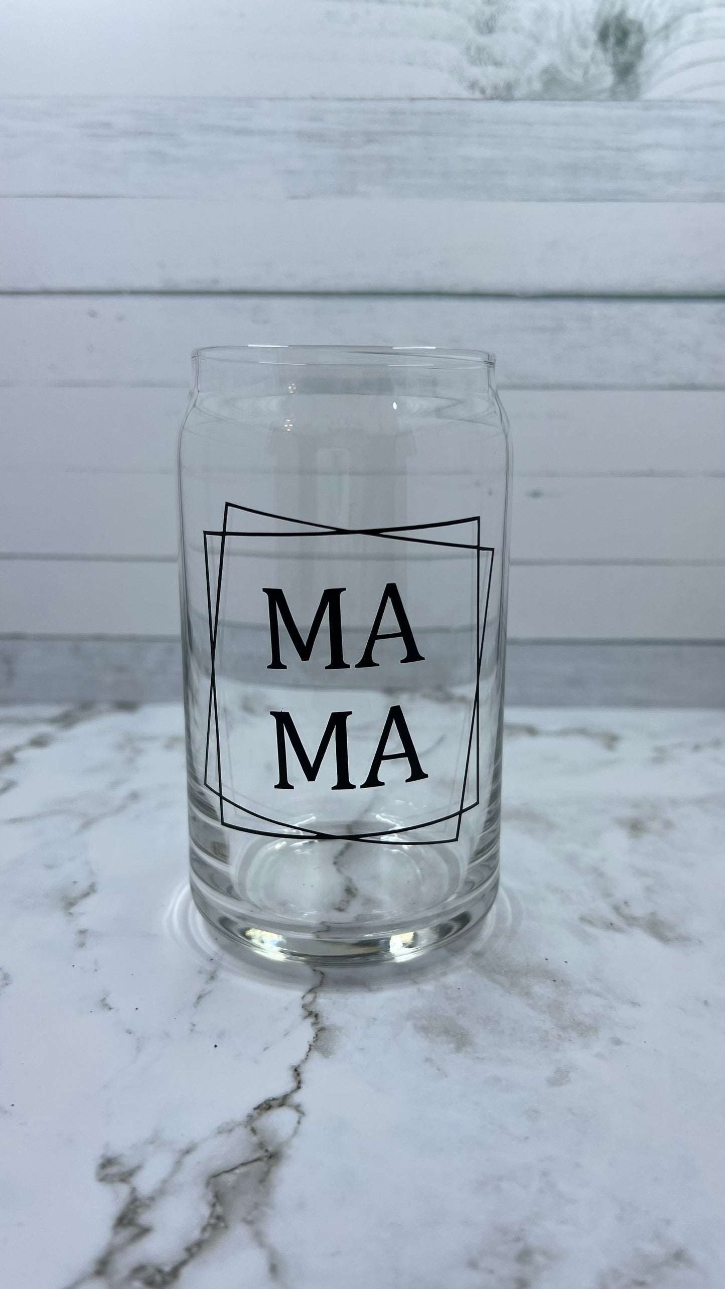 Mama glass cup