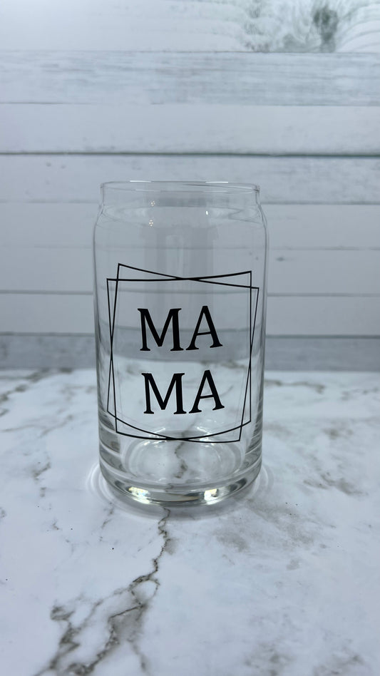 Mama glass cup