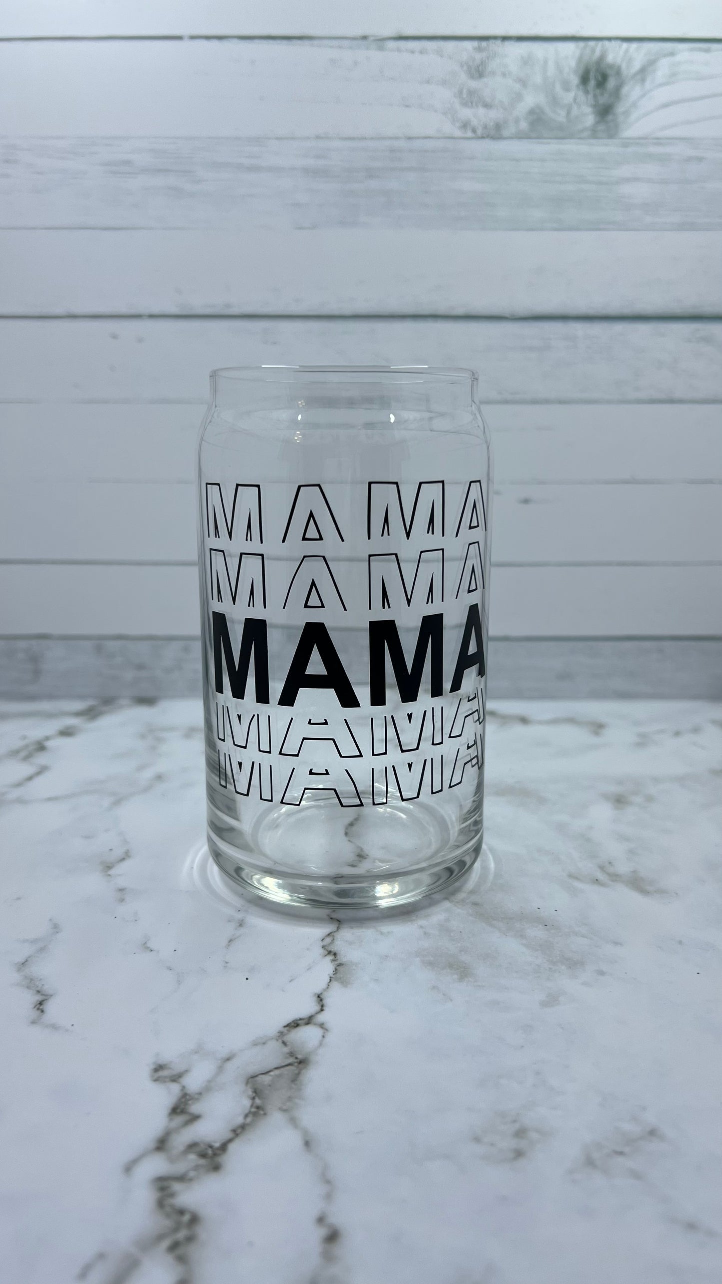 Mama glass cup