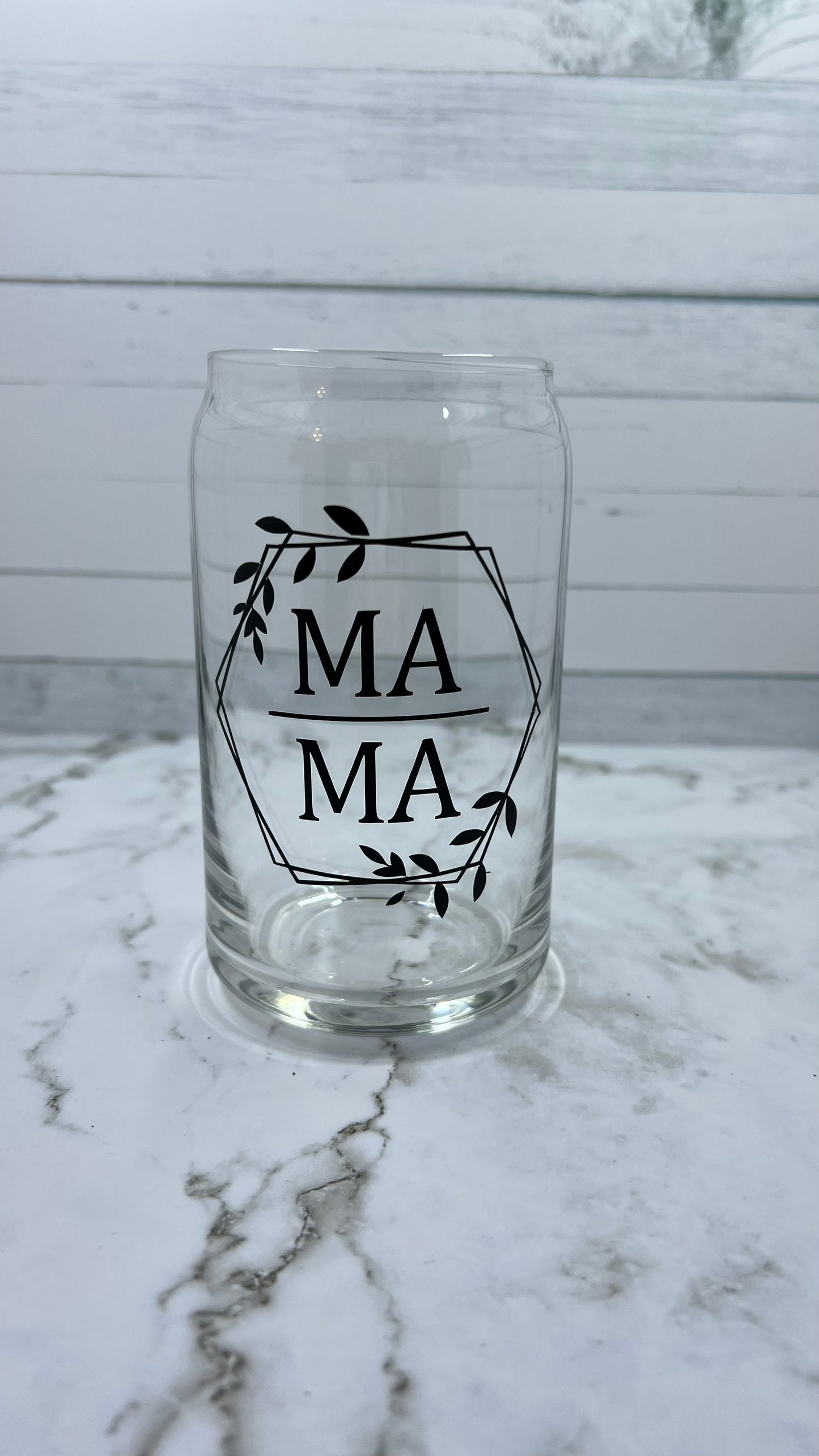 Mama glass cup