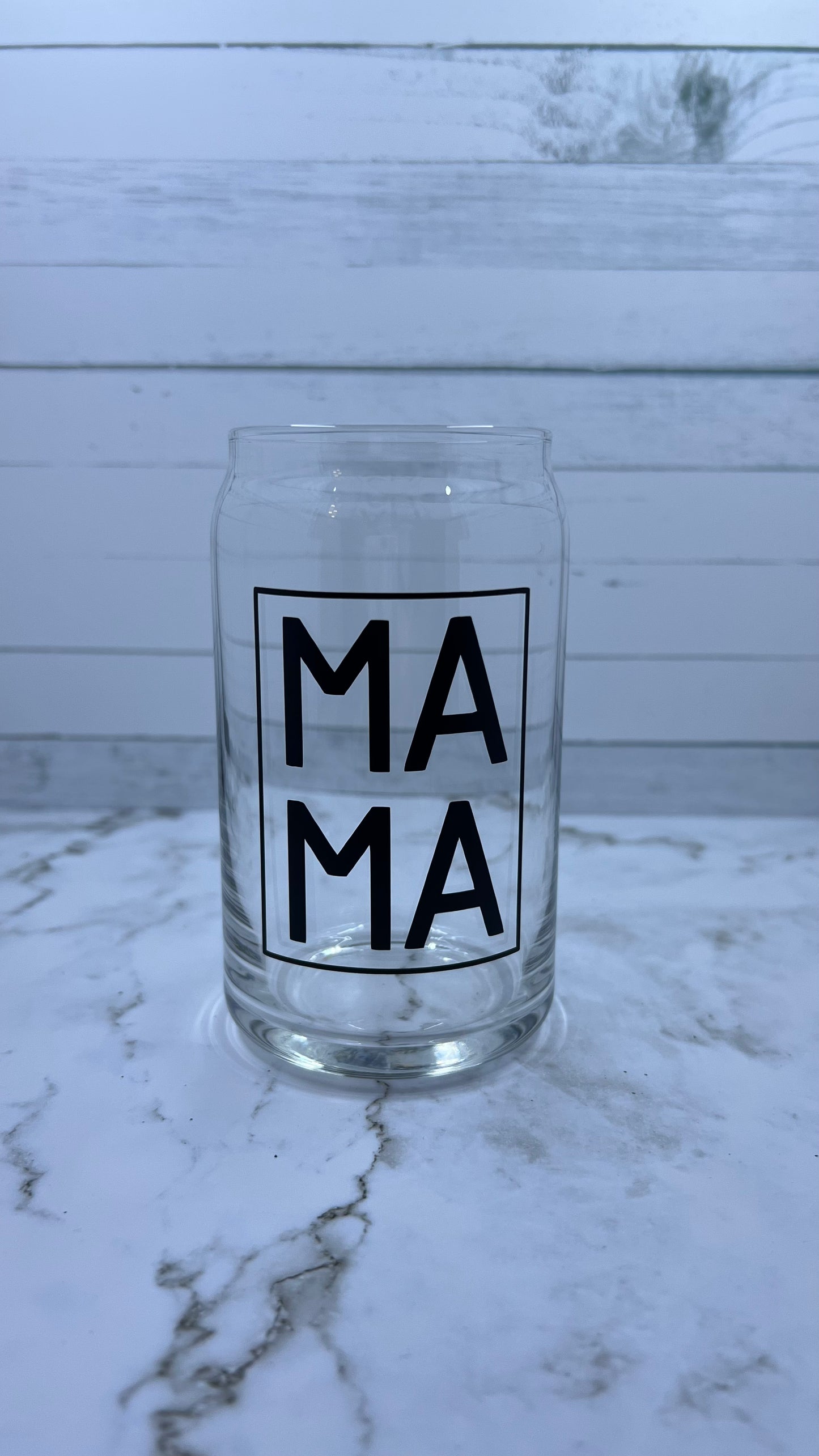 Mama glass cup