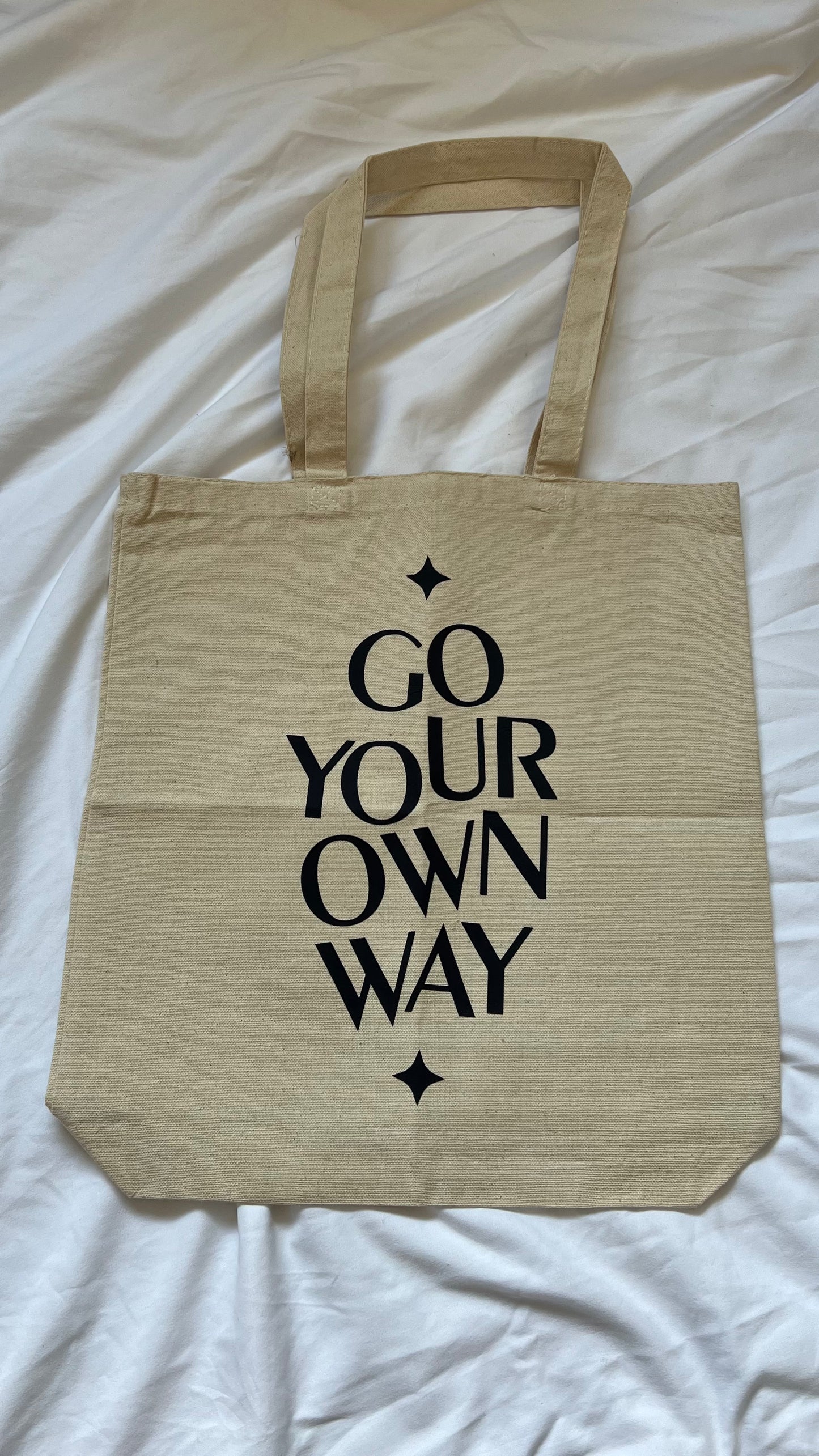 Go Your Own Way canvas tote bag