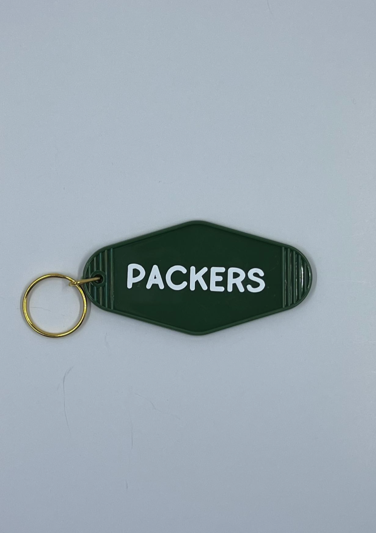 Packers motel style keychain