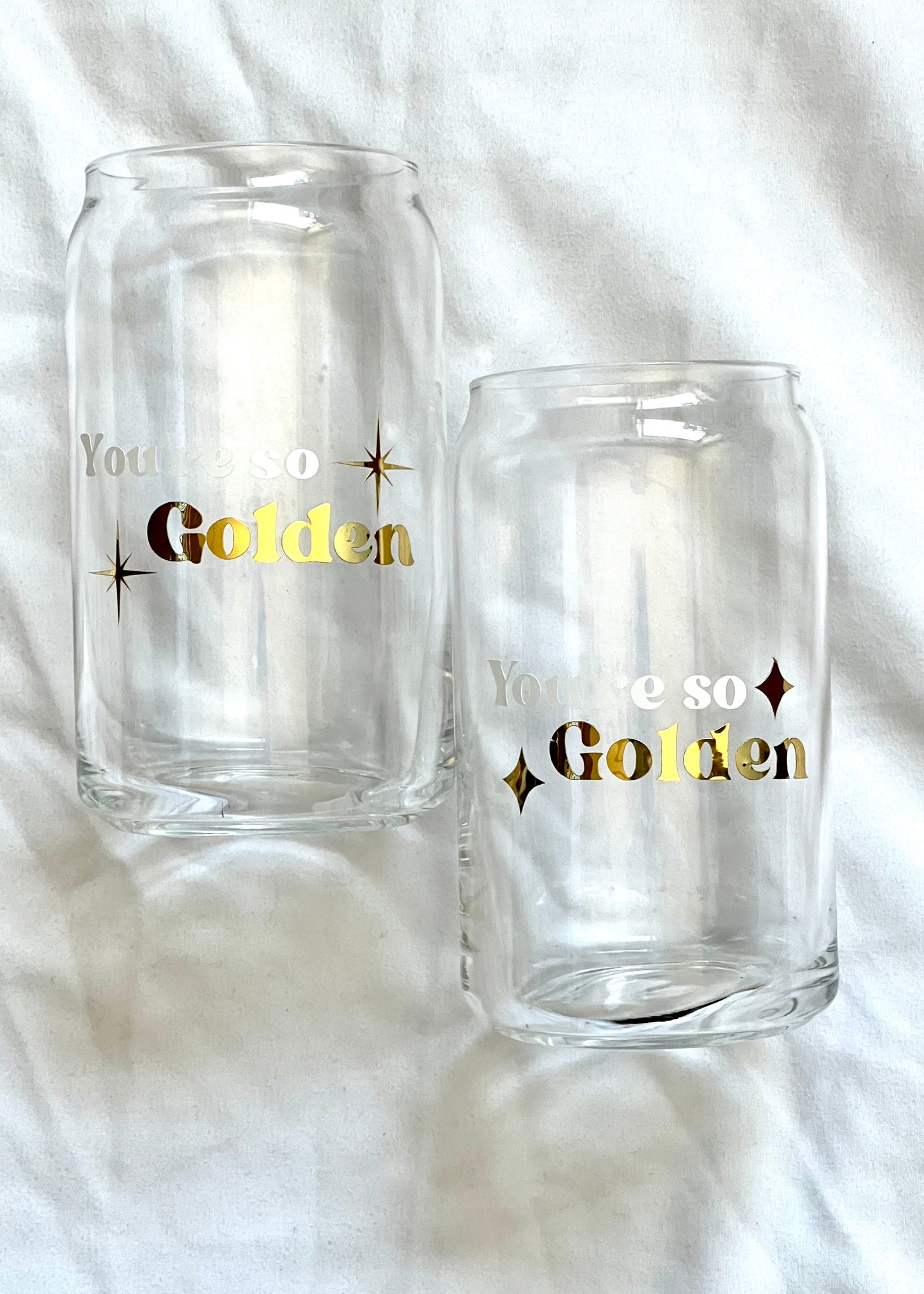 You're So Golden glass cup