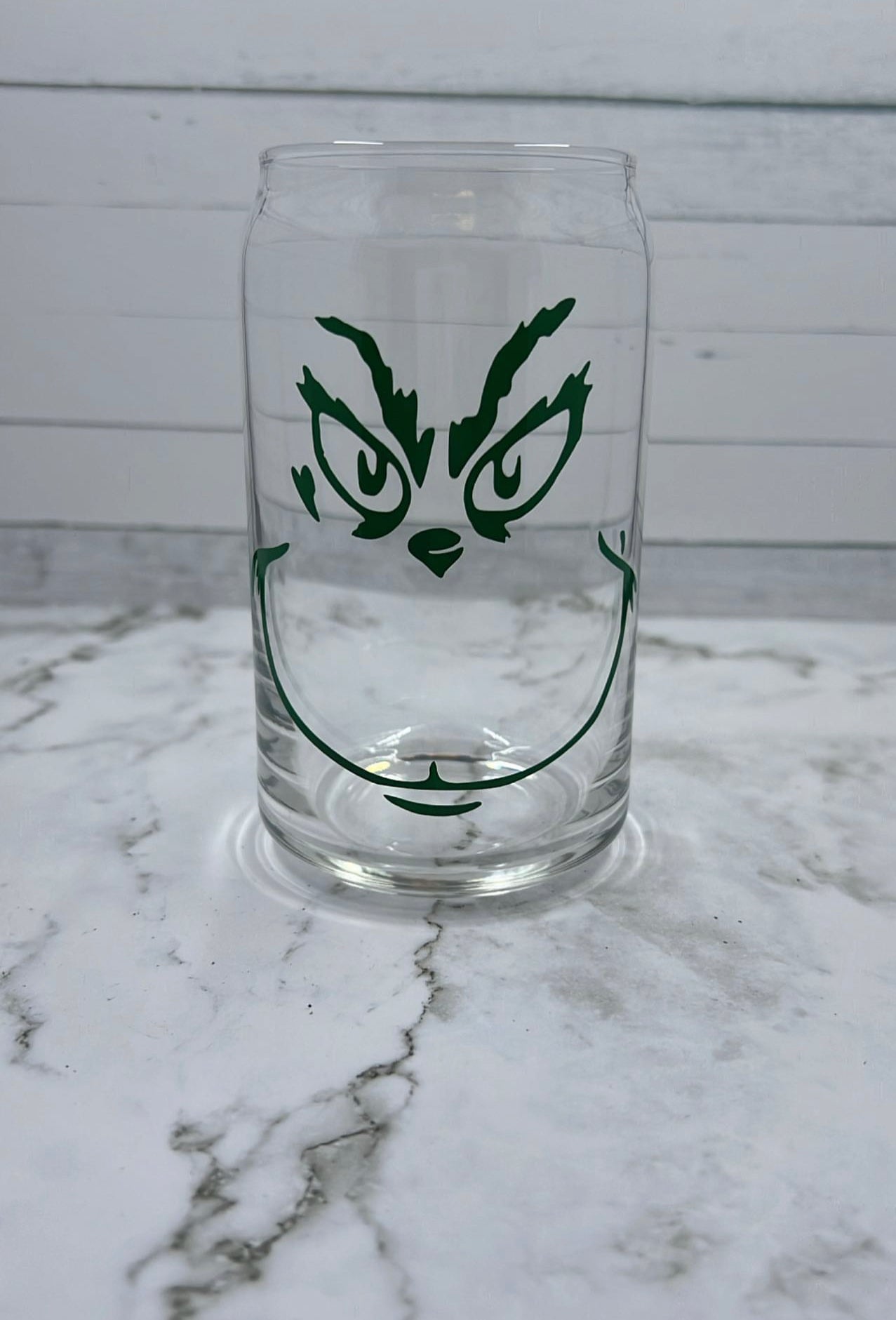 Grinch glass cup