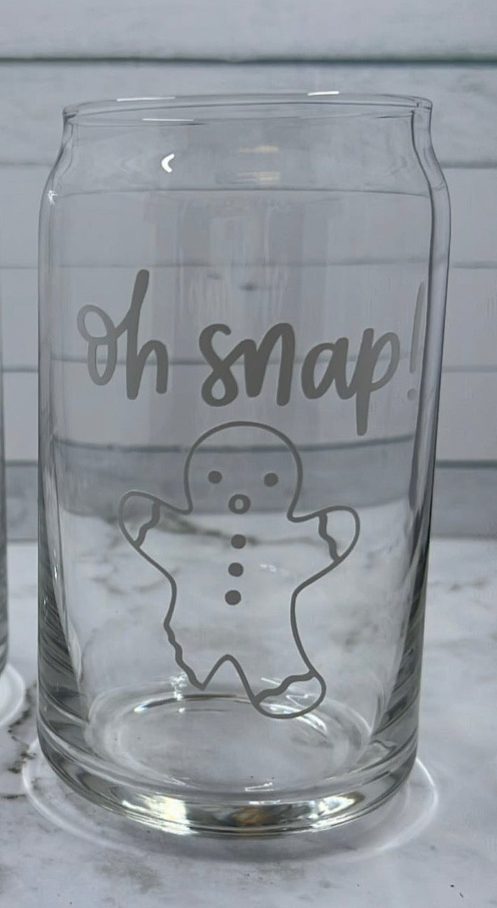 Oh Snap glass cup