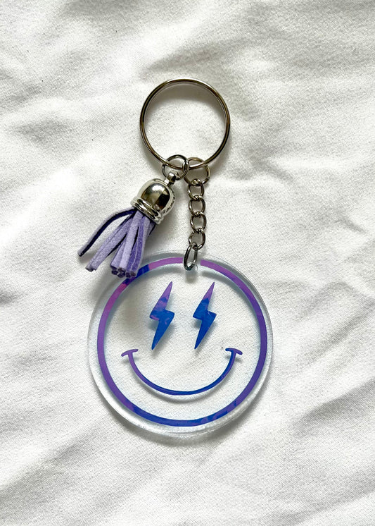 Smiley Face round keychain