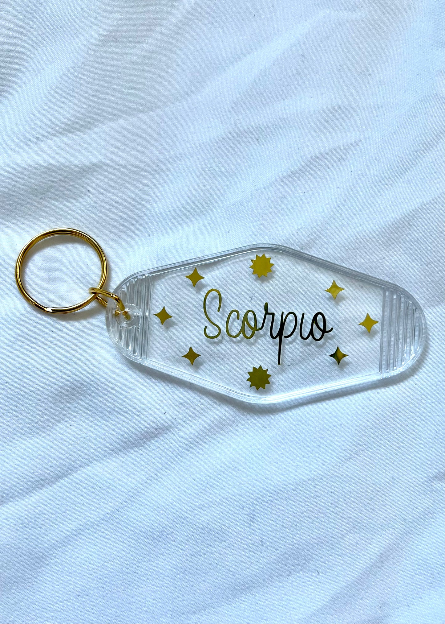 Zodiac Sign motel style keychain