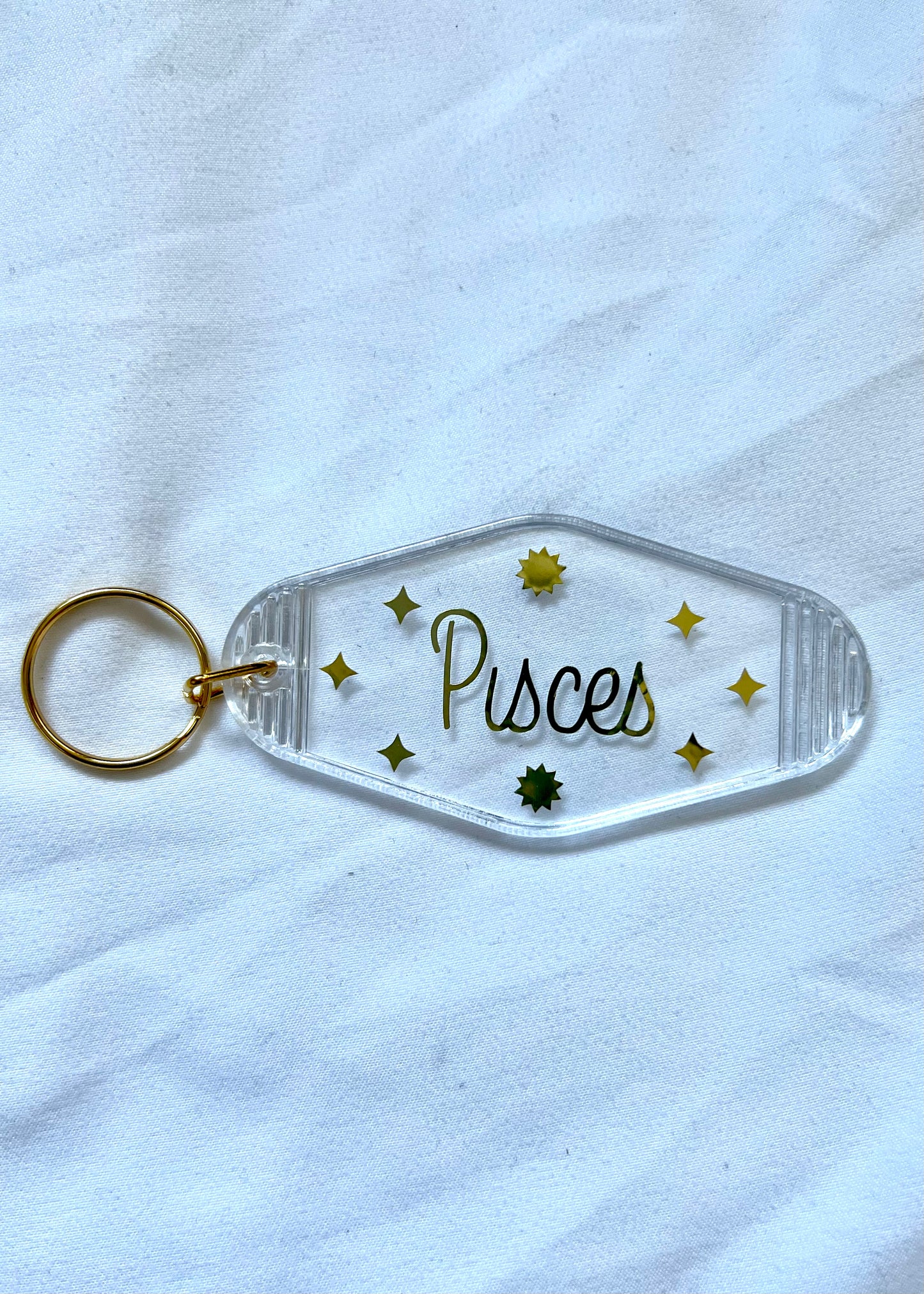 Zodiac Sign motel style keychain