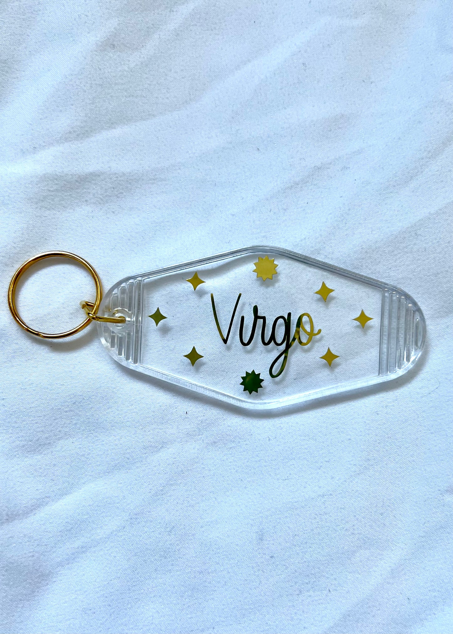 Zodiac Sign motel style keychain