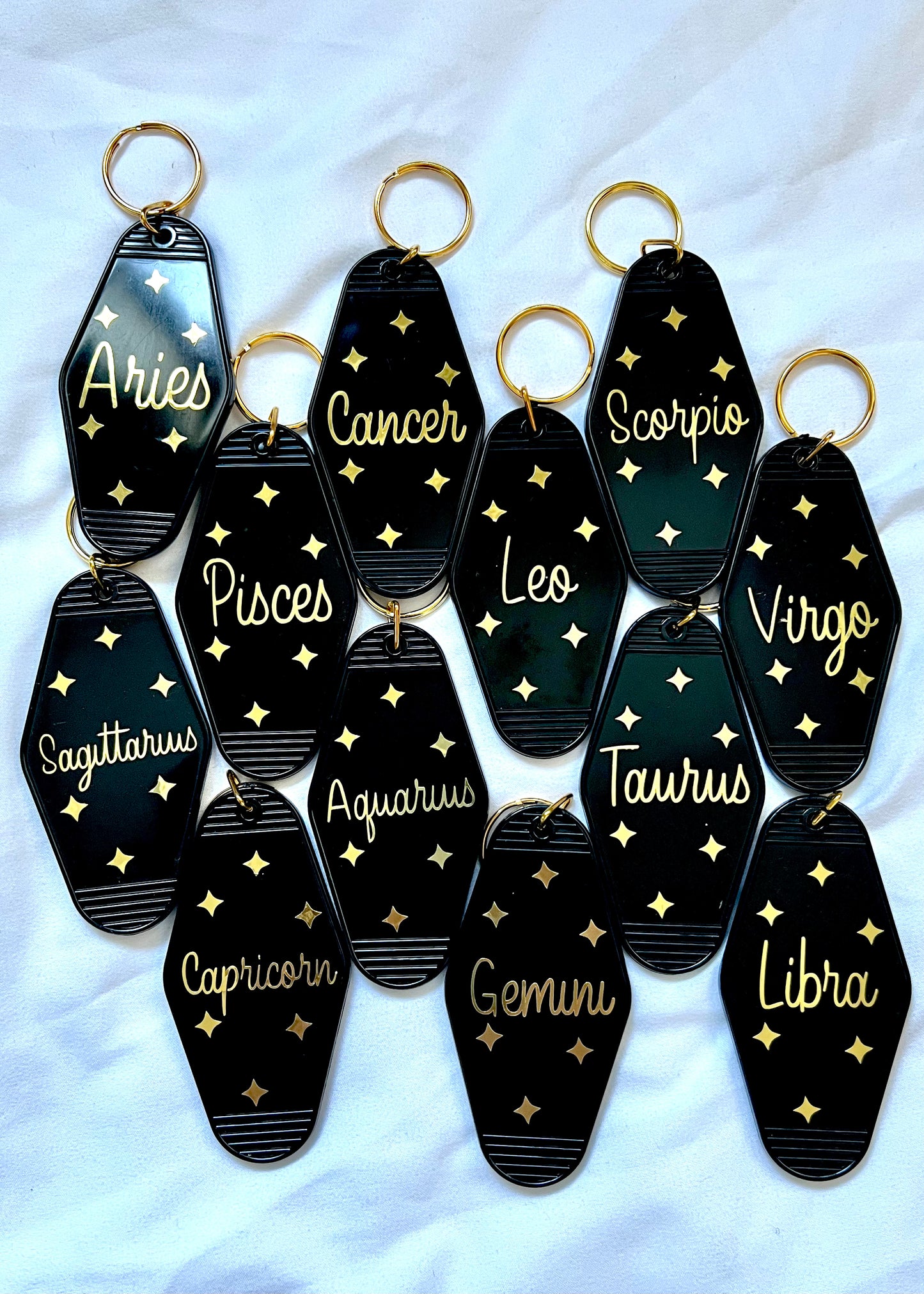 Zodiac Sign motel style keychain