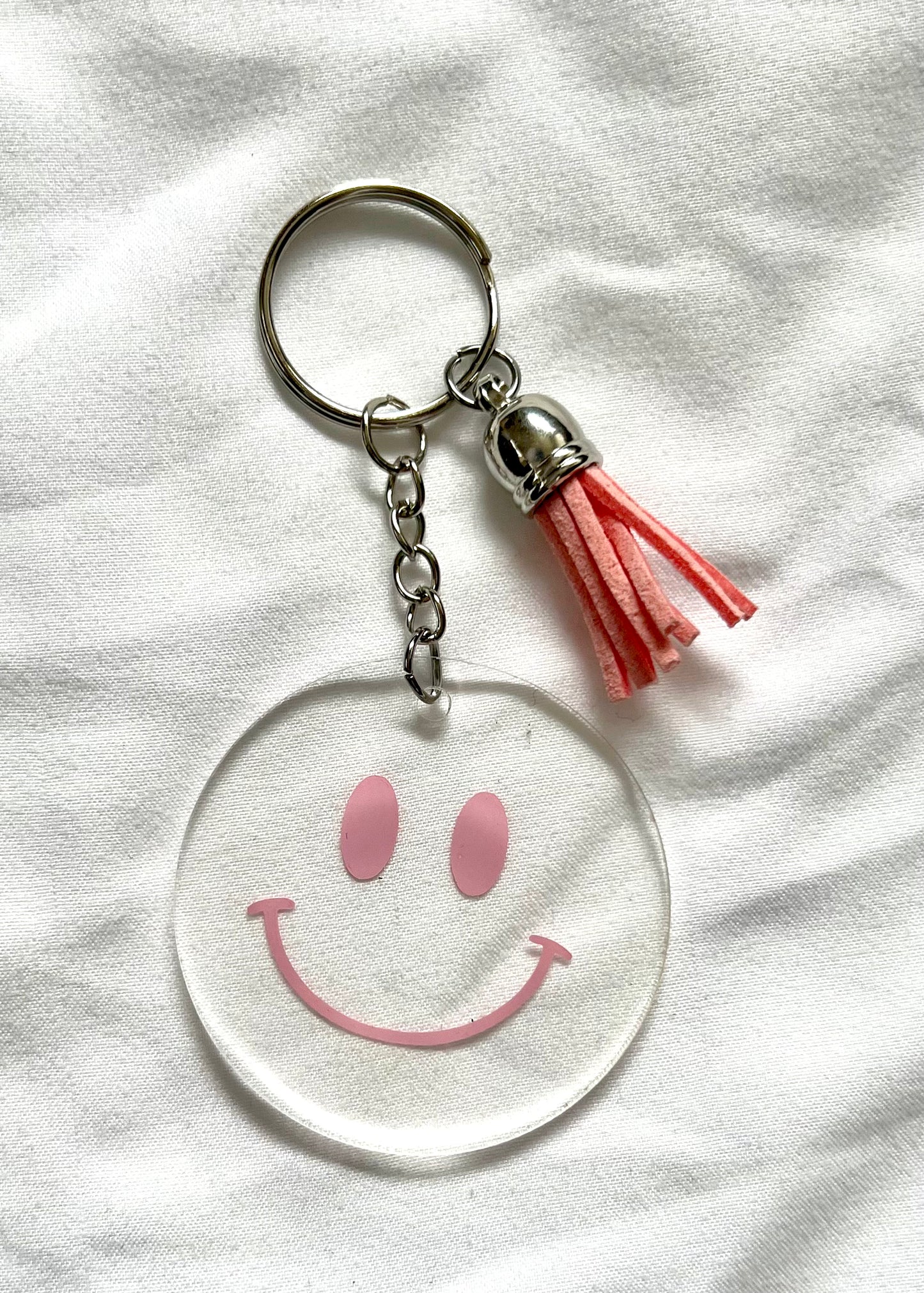 Smiley Face round keychain